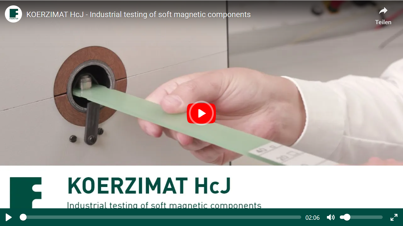industrial testing of soft magnetic components